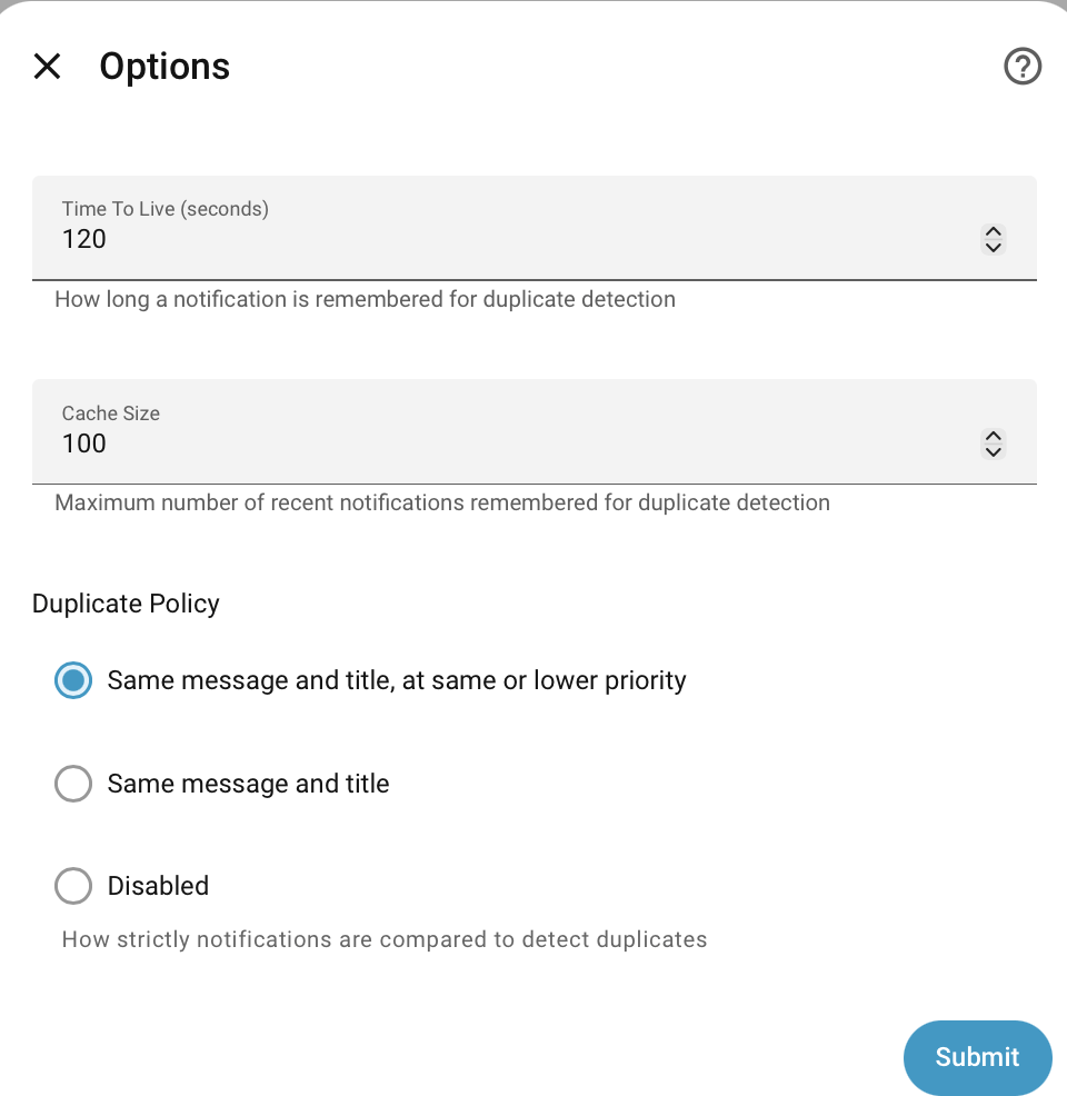Dupe Detect Config in Integration Page