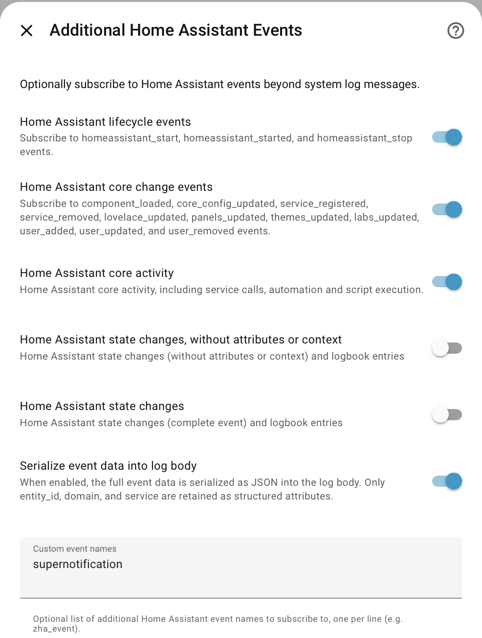 Remote Logger Subscription